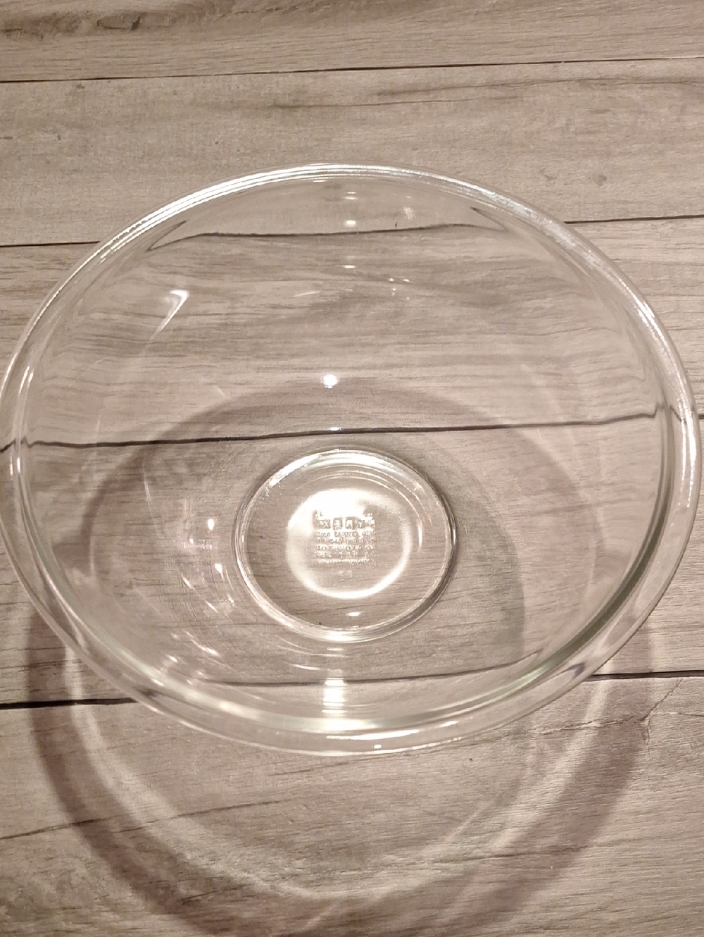 🍁Pyrex Large Clear Glass Serving Bowl with Subtle Rim🍦